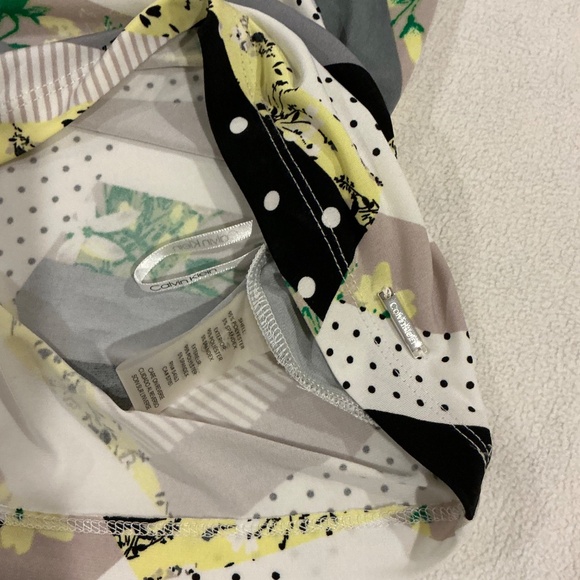 Calvin Klein Sleeveless Yellow and Black Top Size Large - Picture 3 of 4